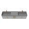 Castello Usa Amazon 84-inch Gray Vanity Set with Gray Top and Gold Handles CB-MC-84G-GLD-2056-GR - alternate 5